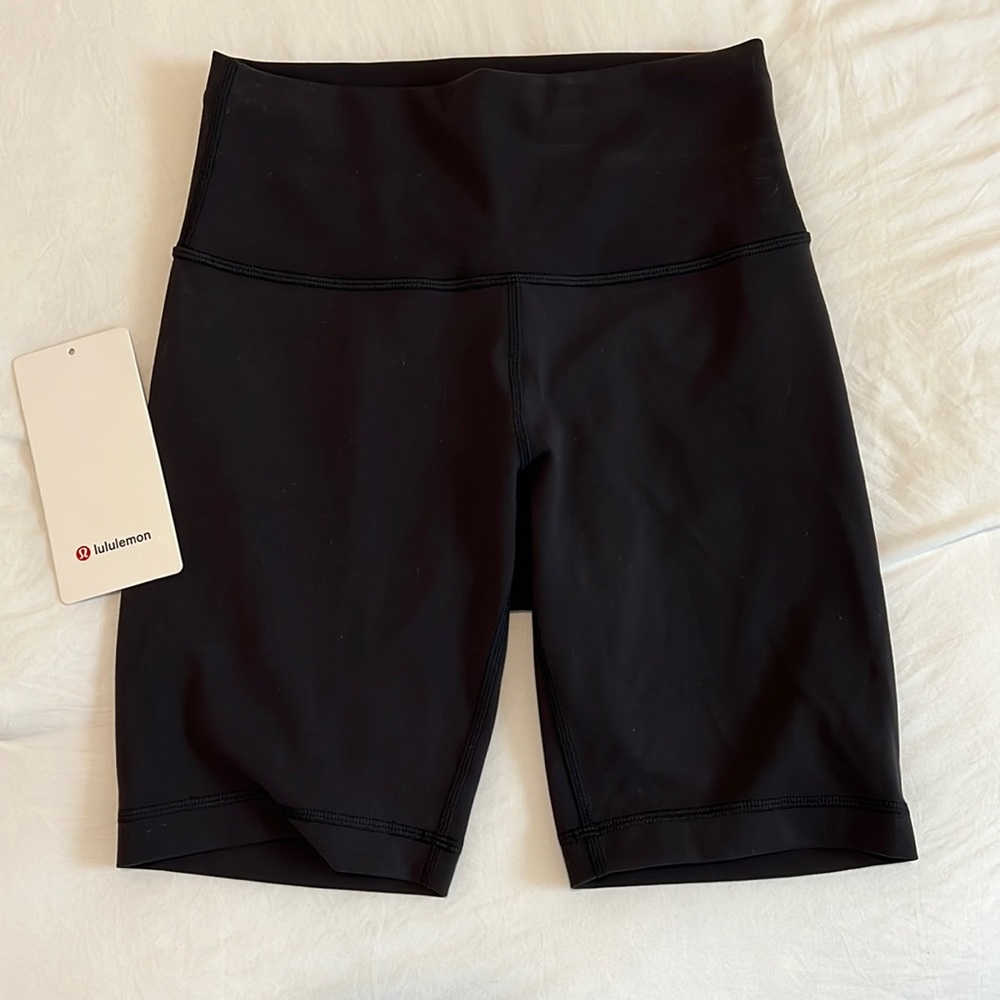 Black Wunder Train Lululemon Biker Shorts